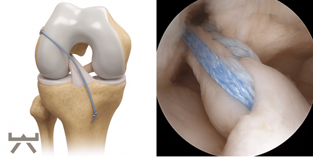 A: Internal Brace Verfahren | B: Transplantation A: Internal Brace Verfahren | B: Transplantation