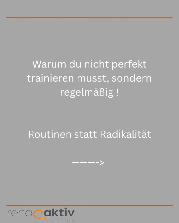 Hast du auch schon mal gedacht:
„Wenn ich nicht 100 % gebe, bringt es nichts“?Falsch gedacht.
Gesundheit entsteht nicht durch Perfektion – sondern durch Kontinuität.
✨ 3x 20 Minuten pro Woche, realistisch in deinen Alltag eingebaut, sind oft wirksamer als 1 Woche Vollgas und dann 3 Wochen Pause.

Denn dein Körper liebt Routinen.
Er passt sich an das an, was du regelmäßig tust – nicht an das, was du einmal perfekt gemacht hast.

👉 Fang klein an. Bleib dran. Mach es einfach machbar.

physio physiolife physiotherapie physiotherapists gesundheit sportmotivation💪🏼 fitnessmotivation prävention gesundheitszentrum rehaaktivosnabrück rehaaktiv osnabrück